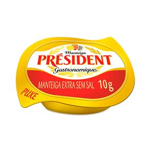 Manteiga Extra Sem Sal President - Caixa 192x10g