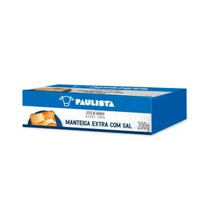 Manteiga Com Sal Paulista Tablete - Caixa 25x200g