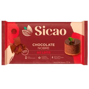 Chocolate Barra Ao Leite Sicao Nobre 2,1kg