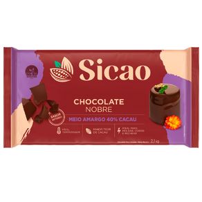 Chocolate Barra Meio Amargo Sicao Nobre 2,1kg