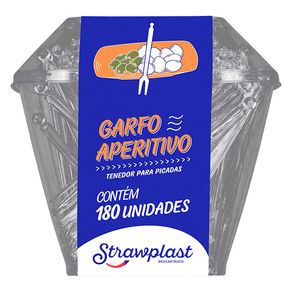 Garfo Aperitivo Cristal Strawplast GSC533