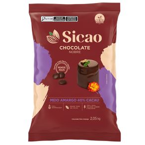Chocolate Gotas Meio Amargo Sicao Nobre 2,05kg