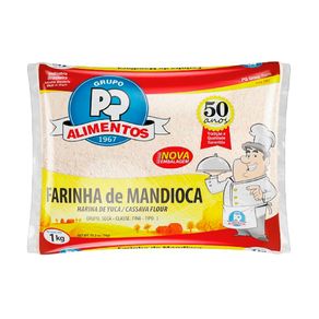 Farinha Mandioca Fina Crua PQ 1kg