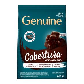 Cobertura Gotas Chocolate Meio Amargo Genuine Cargil 2,05Kg